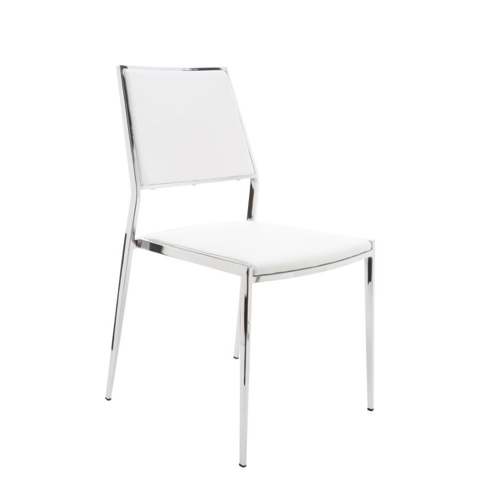Nuevo HGBO175 AARON DINING CHAIR in WHITE